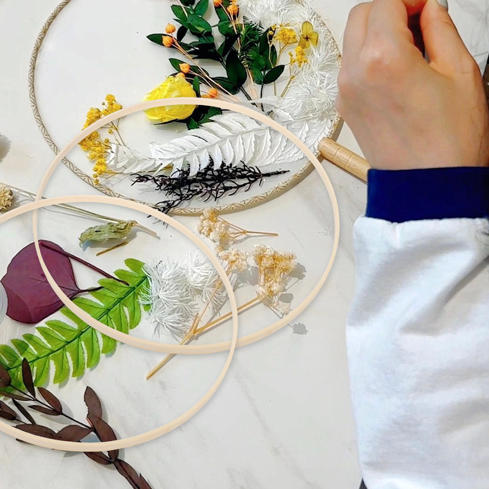 Embroidery Frame - 10 Pcs Rings Embroidery Hoop Wood