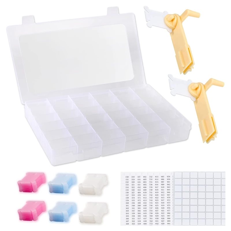 Embroidery Removal Tool - PORK-Floss Organizer Box With Embroidery Tools-Bobbin