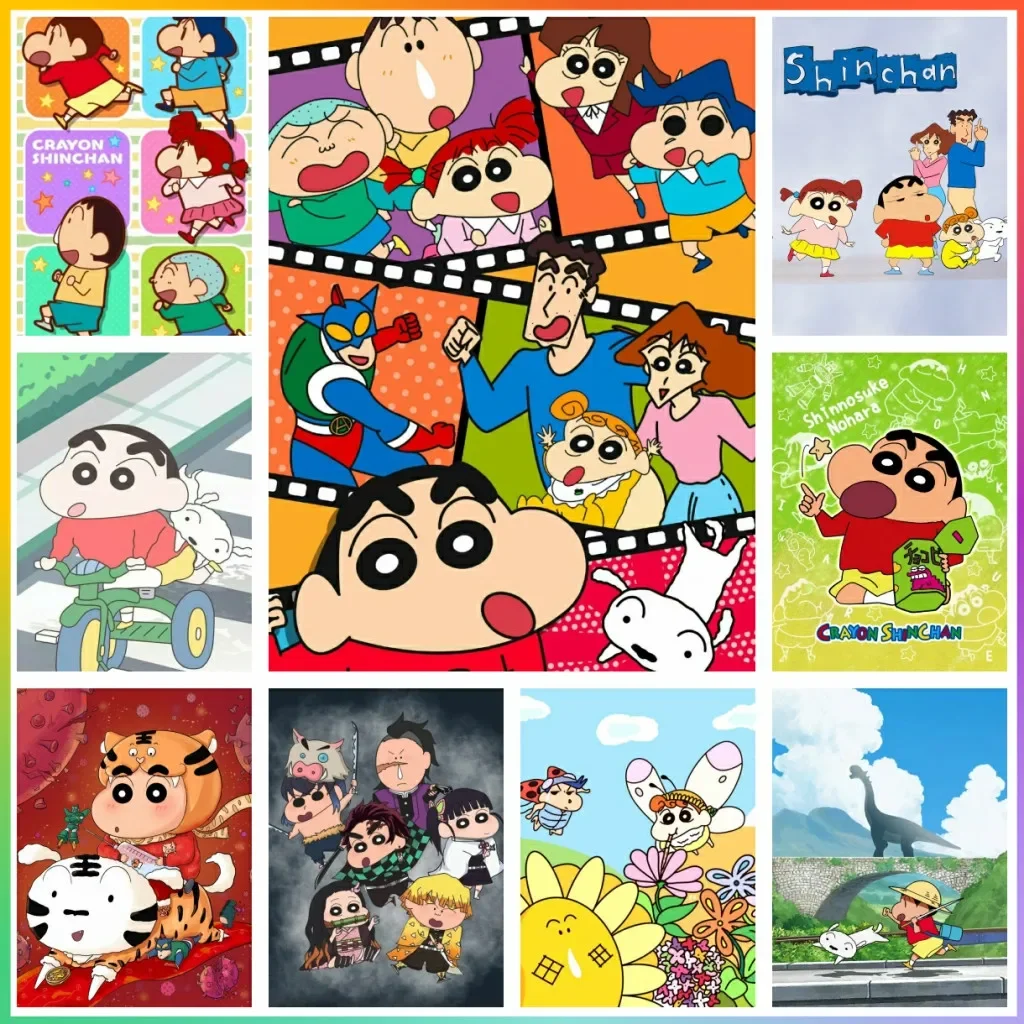 Embroidery Cross Stitch Patterns - Anime Cute Crayons Shin Chan 5D