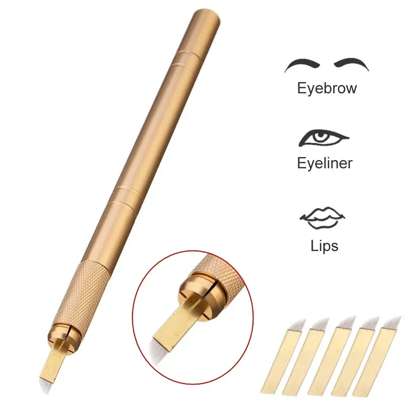 Embroidery Eyebrow - Golden Tebori 3D Tattoo Pen +