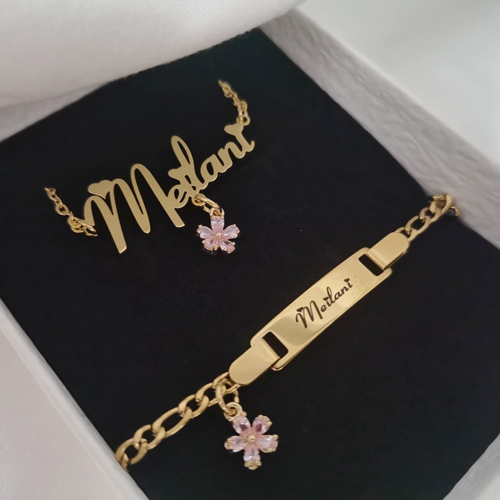 Embroidery Alphabet - LeeChee Flower Zircon Small Pendant Custom