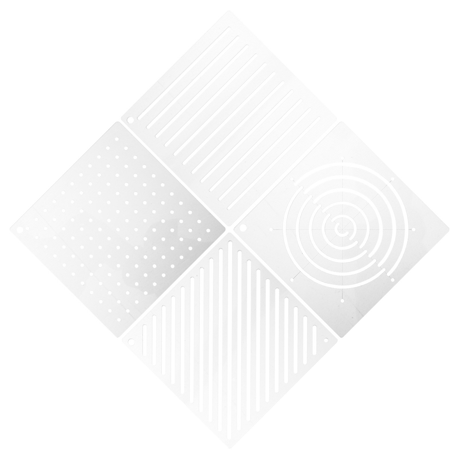 Embroidery Pattern - Acrylic Quilting Templates 4 Piece Transparent