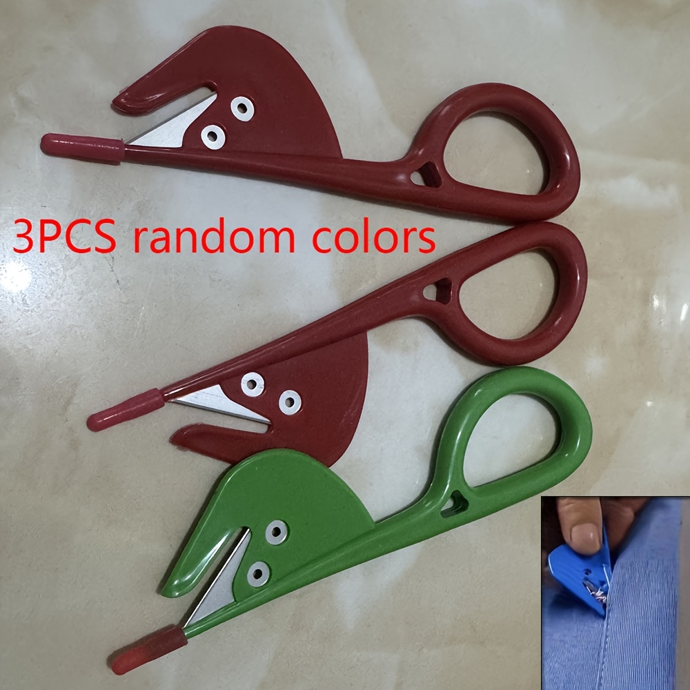 Embroidery Removal Tool - 3pcs Plastic Handle Craft Thread Cutter