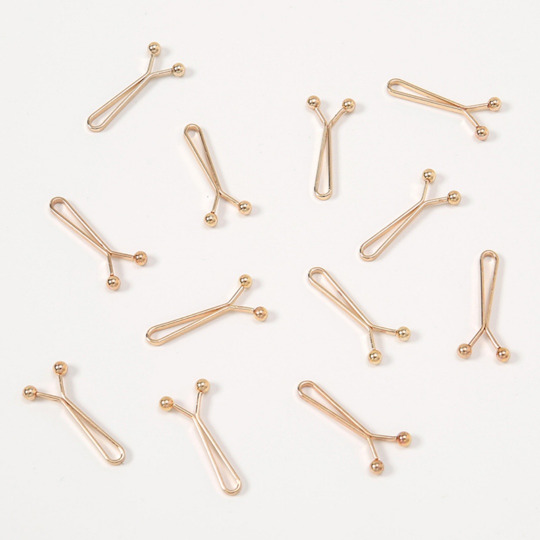 Embroidery Eyebrow - Wholesale 12pcs/Bag Scarf Clip Brooch Pins