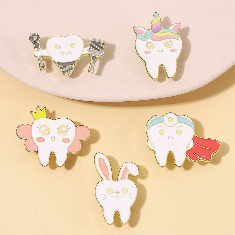 Tooth Oral Health Enamel Pins  - огляд і ціна Embroidery Unicorn