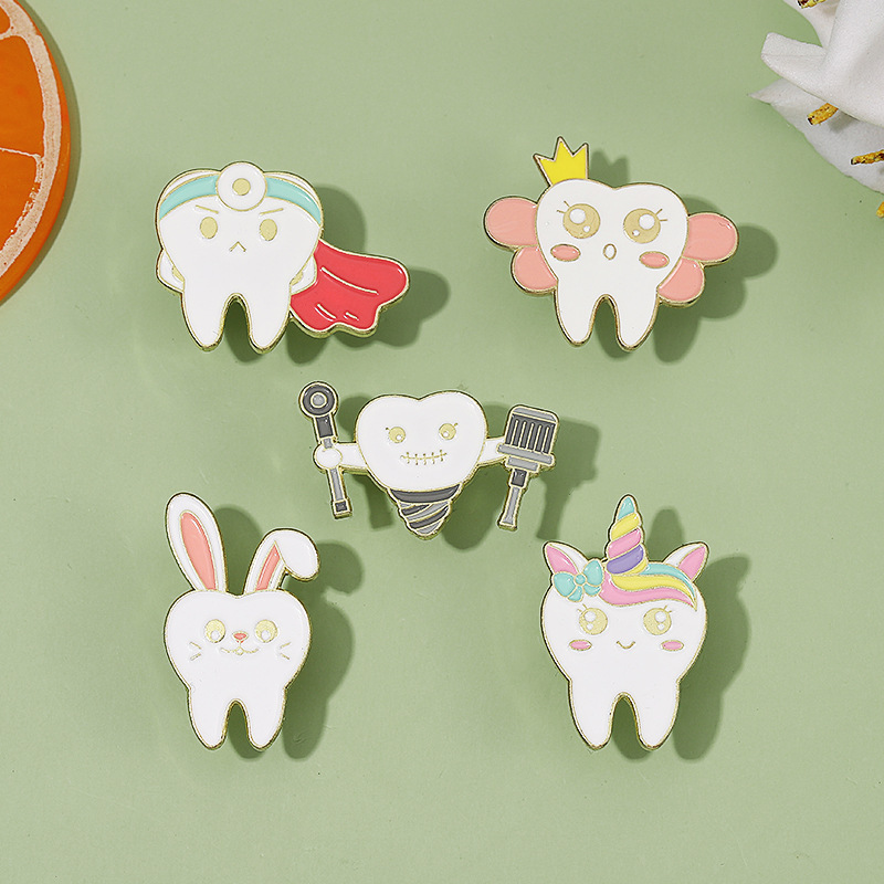 Tooth Oral Health Enamel Pins  - огляд і ціна Embroidery Unicorn