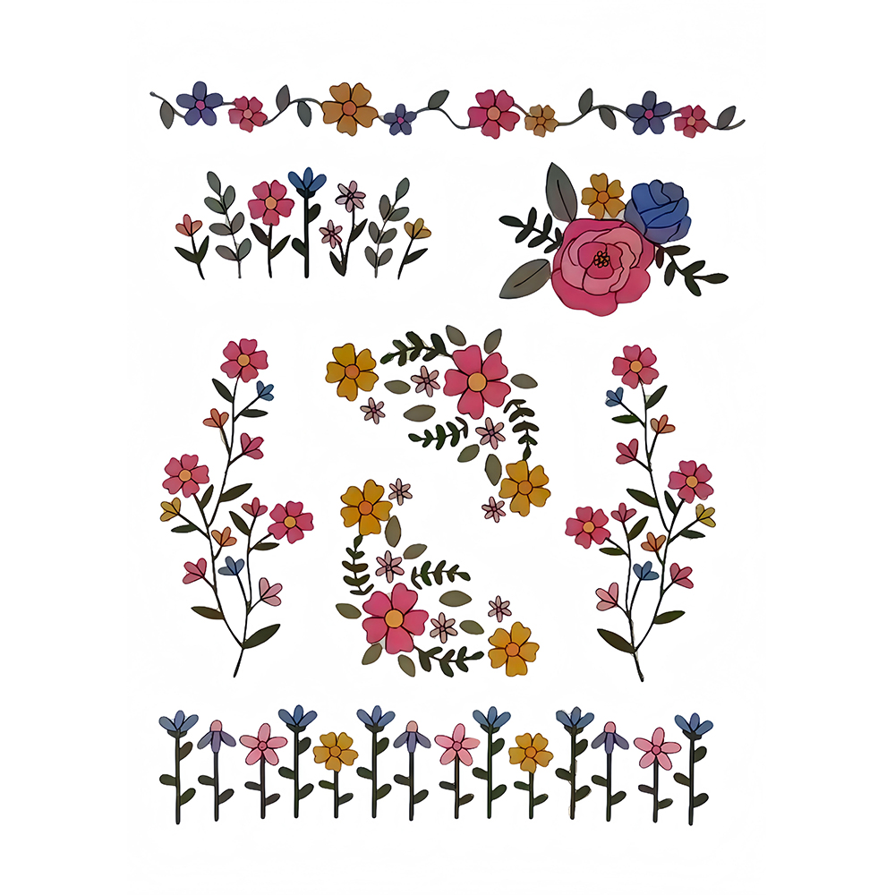 1 Set of 8pcs Colorful Graphic - огляд і ціна Embroidery Pattern
