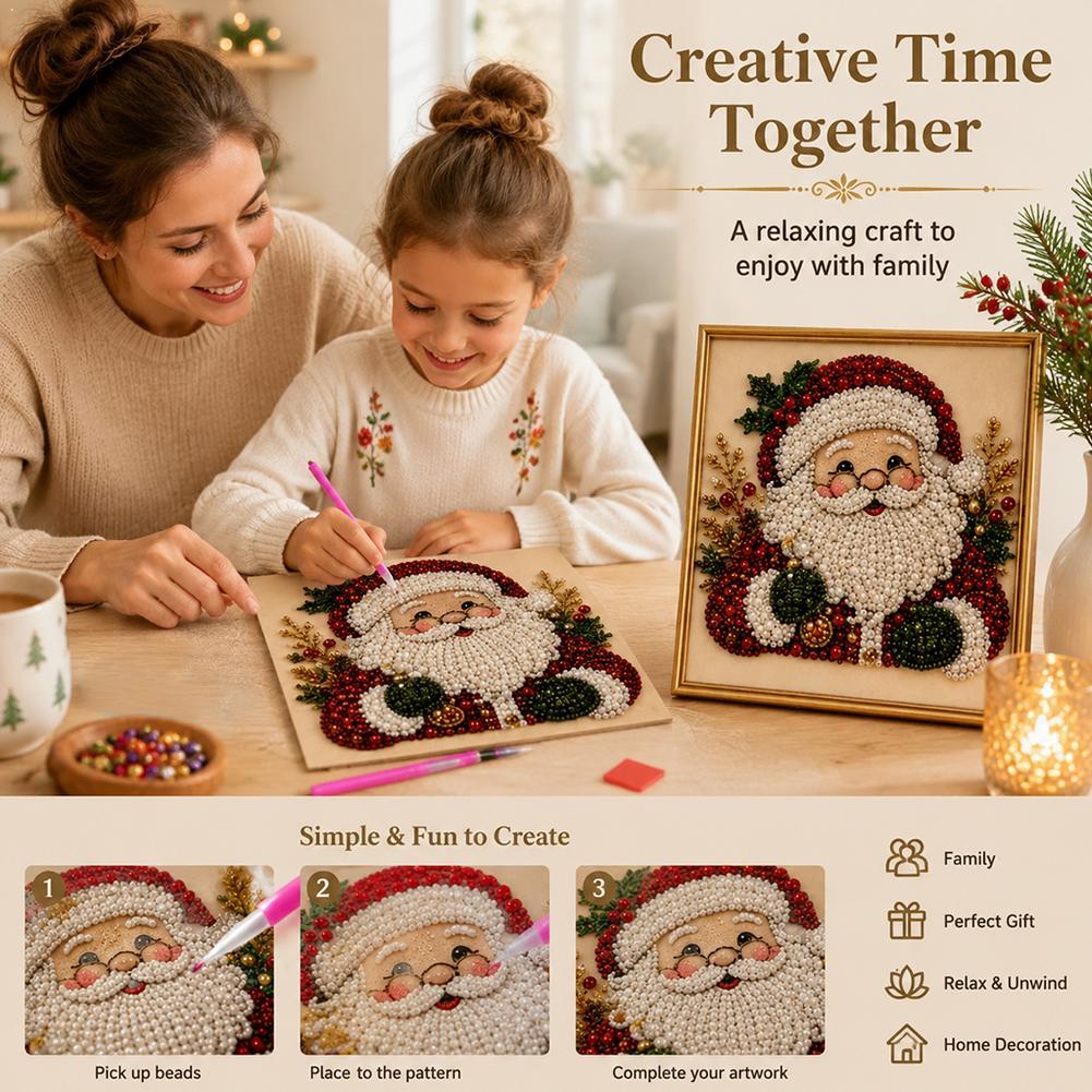 Christmas Santa Claus Pearl Ar - огляд і ціна Embroidery Frame