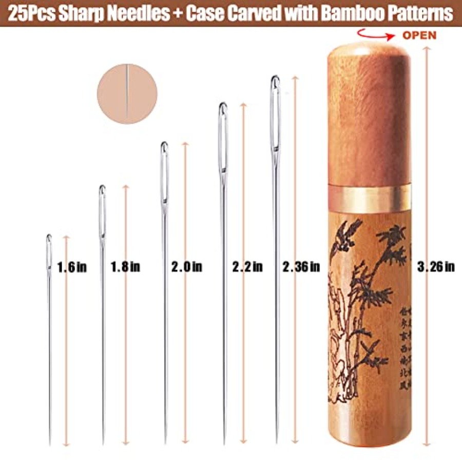 Large Eye Sewing Needles, Embr - огляд і ціна Embroidery Needles