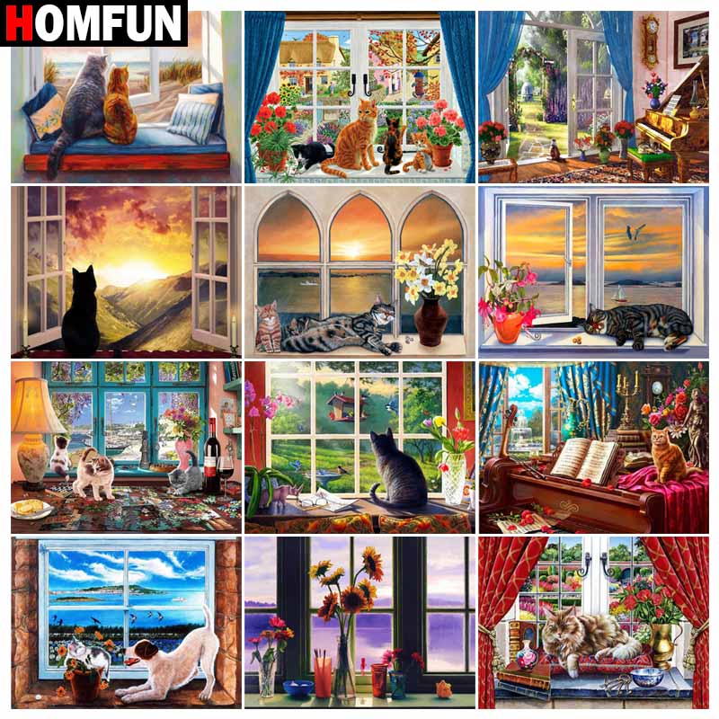 HOMFUN Full Diamond Embroidery - огляд і ціна Embroidery Cross Stitch Patterns