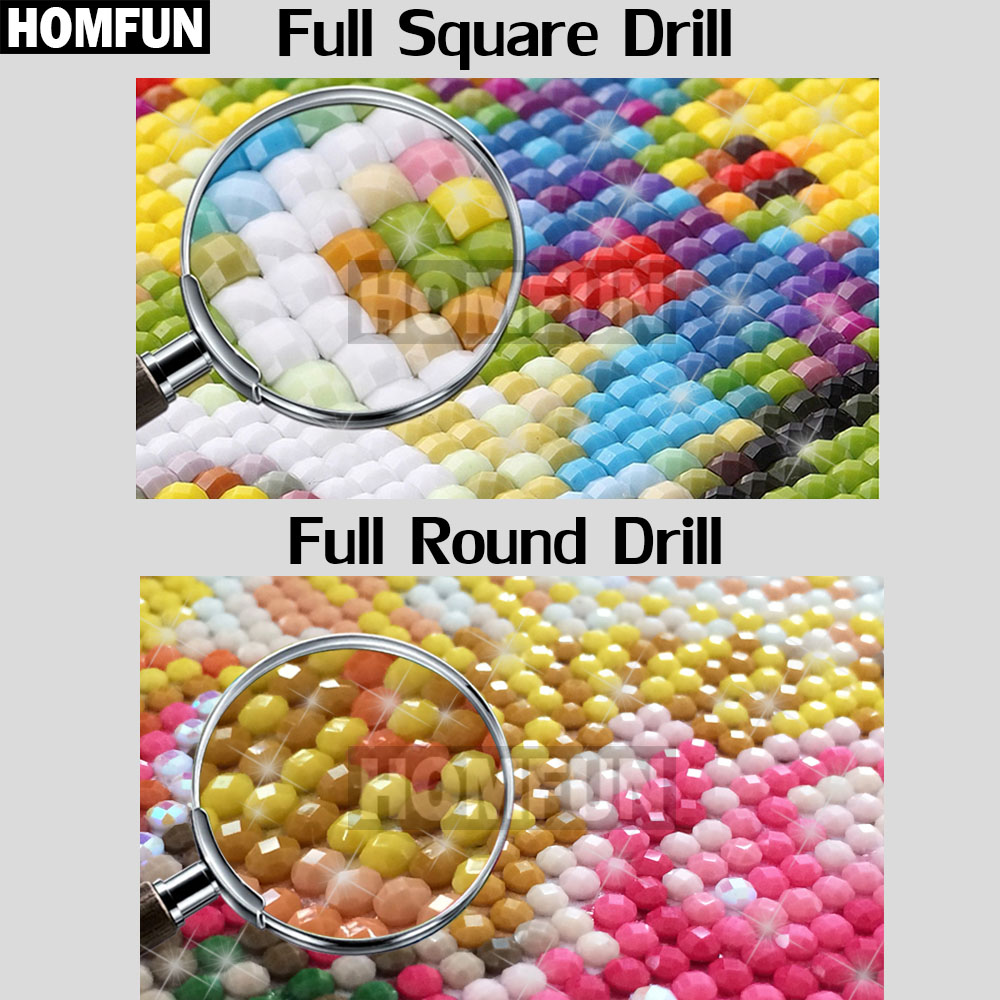 HOMFUN Full Diamond Embroidery - огляд і ціна Embroidery Cross Stitch Patterns