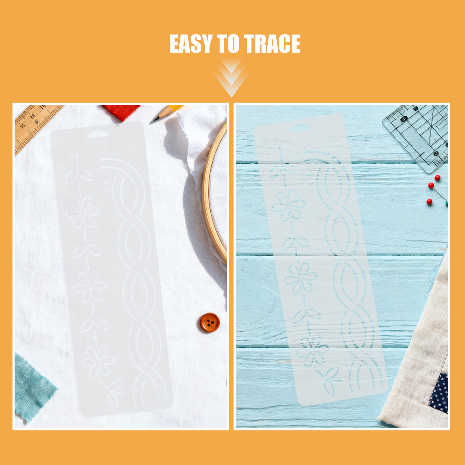 2 Pcs Corner Quilt Stencils Ha - огляд і ціна Embroidery Pattern