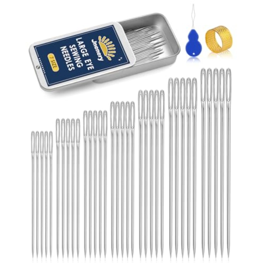 Large Eye Sewing Needles, 7 Si - огляд і ціна Embroidery Needles